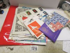 A folder of GB postage stamp sheets and blocks including high value pre decimal sheets,