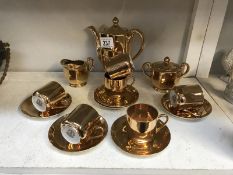 A 1920's gold plated porcelain genuine Samurai china set,