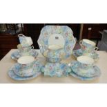 A Shelley floral 'Melody' tea set