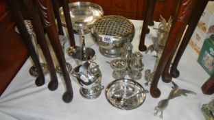 2 boxes of silver plate including comport, spill vases & cutlery etc.