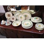 A collection of Clarice Cliff dinnerware (some with additional markings including Wilkinson) & 1953