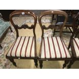 A pair of Victorian mahogany chairs.