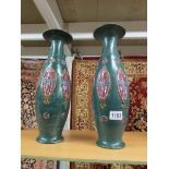 2 Doulton Lambeth vases by Emily J Partington,
