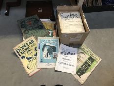 2 boxes of old sheet music