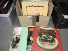 A quantity of LP records including Rolling Stones, Bobby Bee mono, Joni Mitchell, Fleetwood Mac etc.
