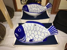 A boxed Dansk Arabesque fish bowl & a boxed Arabesque fish platter (as new)