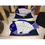 A boxed Dansk Arabesque fish bowl & a boxed Arabesque fish platter (as new)