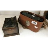 A cased Rank Watts theodolite and 1 other item