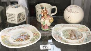 World of Beatrix Potter porcelain plates, money boxes,