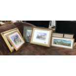 7 framed & glazed prints