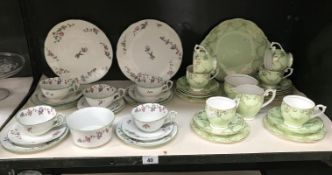 A Queen Anne 23 piece tea set and a 20 piece Fenton tea set