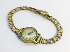 A 9ct gold Zenith ladies wristwatch 251E746 (not working)