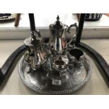 A Viners silver plated tea/coffee set with milk,