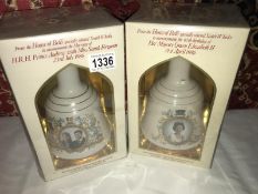 2 boxed and unopened Bell's Whisky bells.