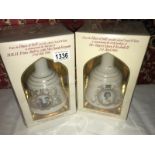 2 boxed and unopened Bell's Whisky bells.