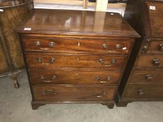 A Victorian mahogany 4 drawer chest.