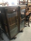 A 1930's/40's glass panelled display case/bookcase.