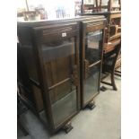 A 1930's/40's glass panelled display case/bookcase.