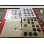 2 folders of GB coins, Victorian pennies onwards, an 1821 George III crown,