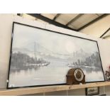 A large oil on canvas of Harbour Bridge.