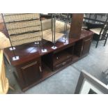 A mahogany sideboard.