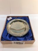 A hall marked silver 1981 Charles and Diana wedding tray, 37 grams.