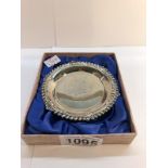 A hall marked silver 1981 Charles and Diana wedding tray, 37 grams.