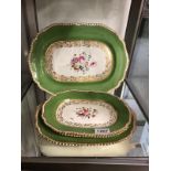 A set of 4 19th century graduated serving plates.