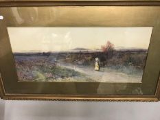 A pair of framed & glazed rural scenes