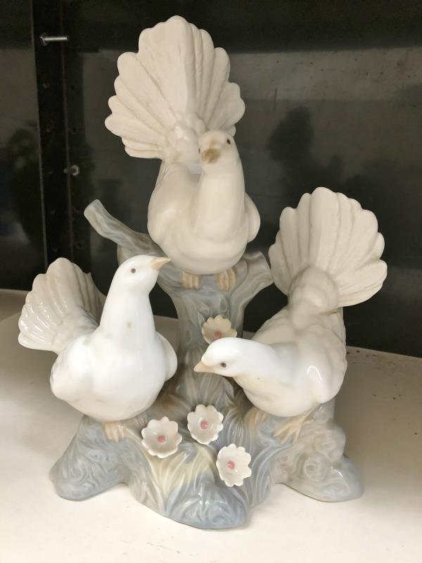 A porcelain dove group made in Valencia, Spain. - Image 2 of 2