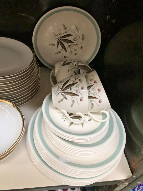 A shelf of czechoslovakian dinner ware. - Image 2 of 3