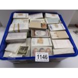 A box of assorted cigarette cards including John Player, Will's, Godfrey Phillips etc.