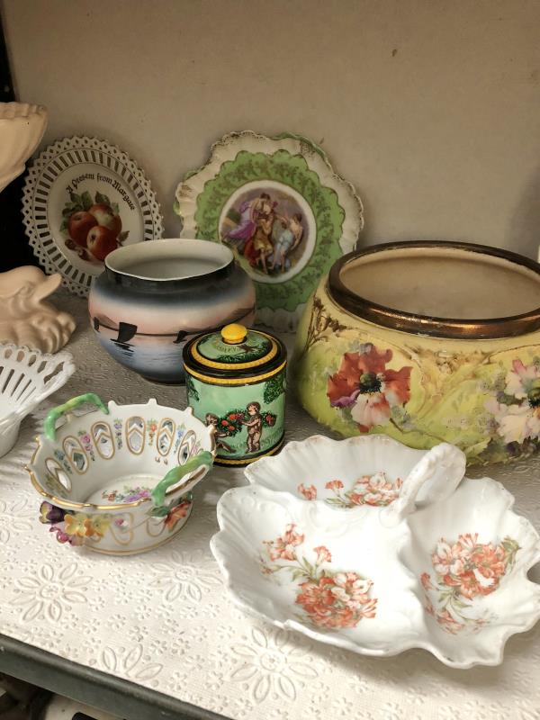 A mixed lot of ceramics including dishes, plates, cheese dish etc. - Image 2 of 2