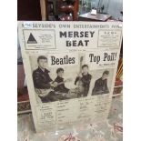 The Beatles 'Mersey Beat' poster featuring Pete Best.