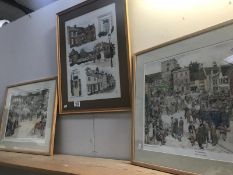 A pair of framed and glazed prints "Petersfield Market" after Flora Twort 1922 and a Petersfield