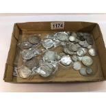 Approximately 60 Victorian coins including half crowns, florins, sixpences etc,