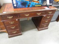 A double pedestal desk.