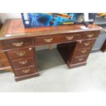 A double pedestal desk.