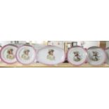 A Bavarian porcelain sandwich set comprising platter and 6 plates with portraits of ladies.