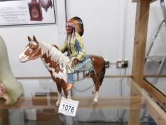 A Beswick Indian Chief mounted on a horse.