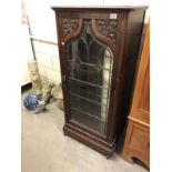 A lead glazed cabinet (glass a/f)