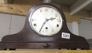 An old Westminster chime mantel clock.