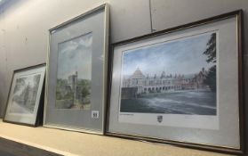 3 framed and glazed prints of Lincoln.