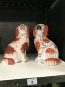 A pair of Staffordshire dogs.