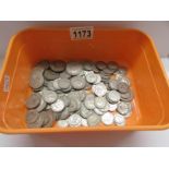 Approximatley 150 George VI coins, sixpences, shillings,