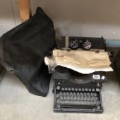 A vintage royal typewriter.