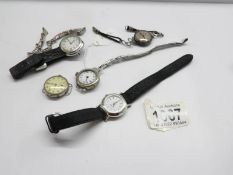 A hall marked silver Roy King mechanical wrist watch in working order,