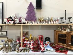 A large quantity of as new Christmas decorations.