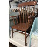 A painted country carver armchair.