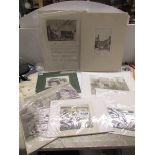 7 engravings (including coloured) of Lincoln scenes featuring Newport Arch (including Howlett &